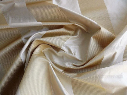 Koplavitch Zimmer" White Gold Silk Satin Stripe Heavy & Backed!