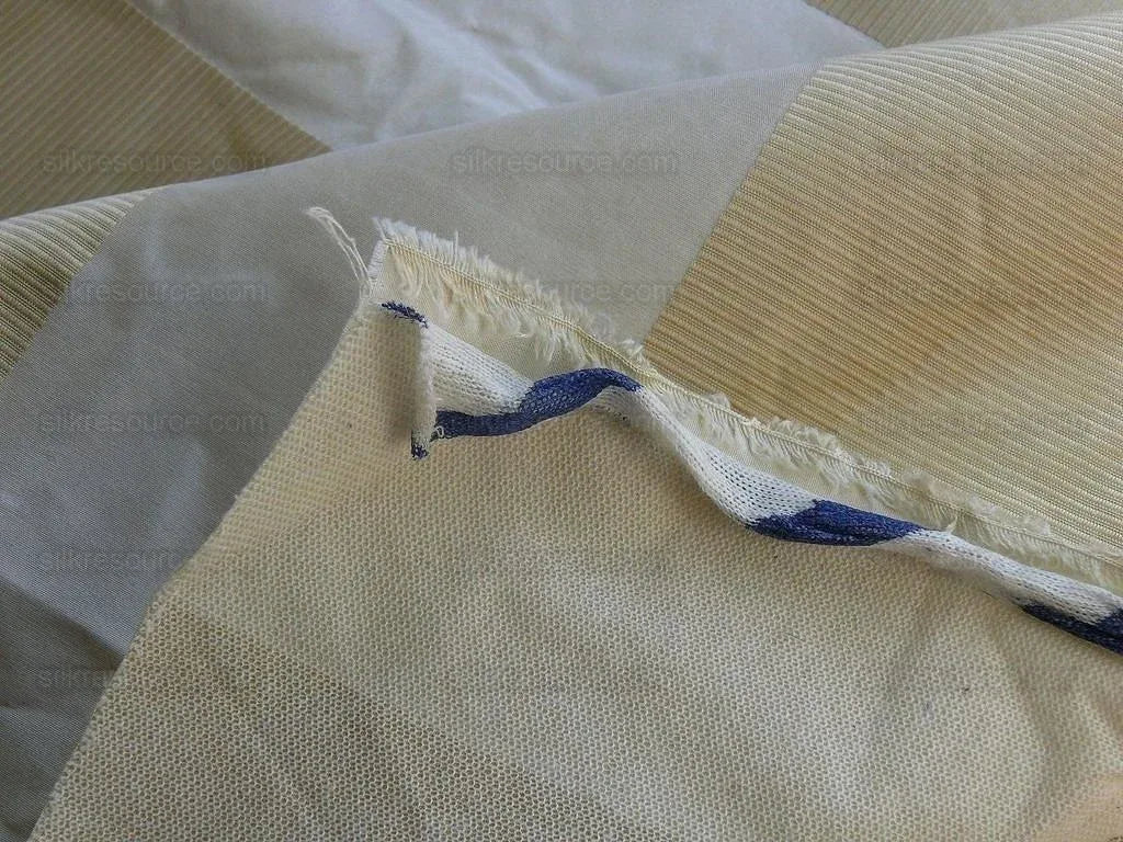 Koplavitch Zimmer" White Gold Silk Satin Stripe Heavy & Backed!