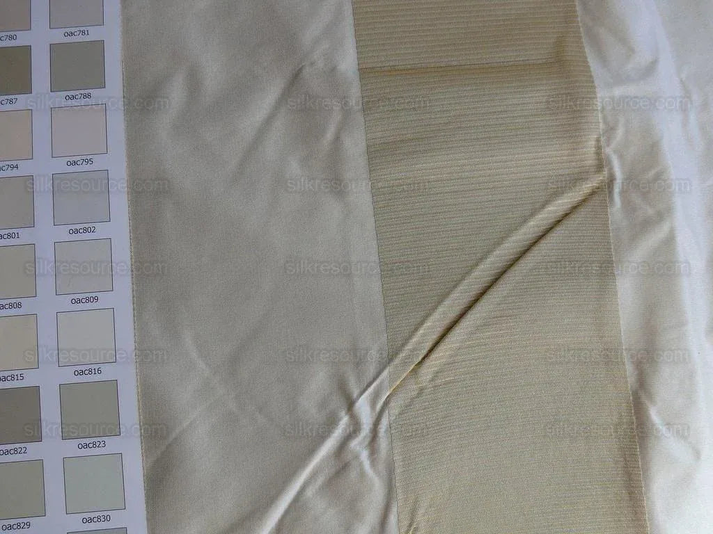 Koplavitch Zimmer" White Gold Silk Satin Stripe Heavy & Backed!