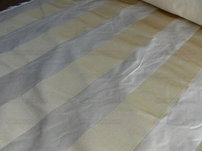 Koplavitch Zimmer" White Gold Silk Satin Stripe Heavy & Backed!
