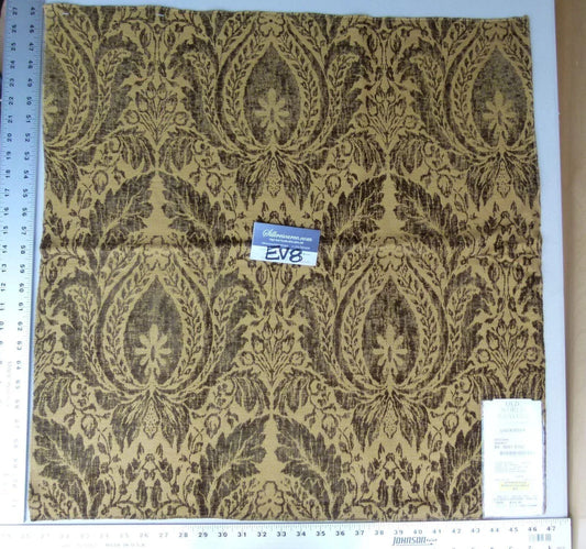 12 Ev8 Scalamandre Showroom Sample Square Sultana Bronze Cotton MSRP USD 144/Y