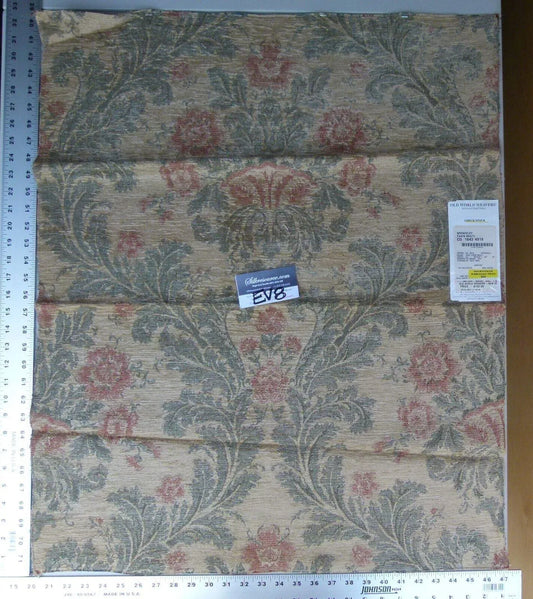 21 Ev8 Scalamandre Showroom Sample Square Spenceley Fawn Multi Tan Red Floral MSRP USD 153/Y