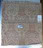 23 Ev8 Scalamandre Showroom Sample 32"x26" Asha  Woven Turkish Paisley Chenille Pale Gold Rust MSRP USD 256/Y