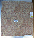 23 Ev8 Scalamandre Showroom Sample 32"x26" Asha  Woven Turkish Paisley Chenille Pale Gold Rust MSRP USD 256/Y