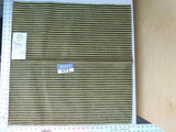 5 Ev9 Scalamandre Showroom Sample Square Meryl Spruce Green Tan Woven Stripe