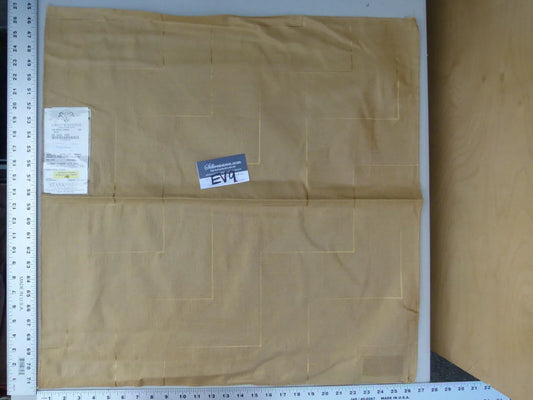 12 Ev9 Scalamandre Showroom Sample Square The Right Angle Gold Geometric