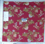15 Ev9 Scalamandre Showroom Sample Square Ariane Rouge Red Floral Silk MSRP USD 614/Y