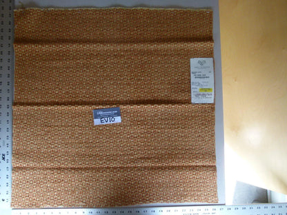3 Ev10 Scalamandre Showroom Sample Square Squared Away Amber Geometric MSRP USD 159/Y