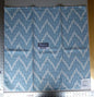 12 Ev10 Scalamandre Showroom Sample Square White Water Sky Blue Ikat Geometric
