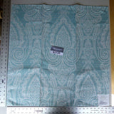 16 Ev10 Scalamandre Showroom Sample Square Harwich Port Turquoise Paisley Indoor Outdoor