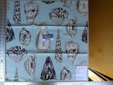 1 Ev11 Scalamandre Showroom Sample Square Coquina Seashell Linen Print