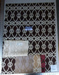5 Ev11 Scalamandre Showroom Sample 35"x26" Interlochen Chocolate Chip Deep Brown Cream Geometric Loop
