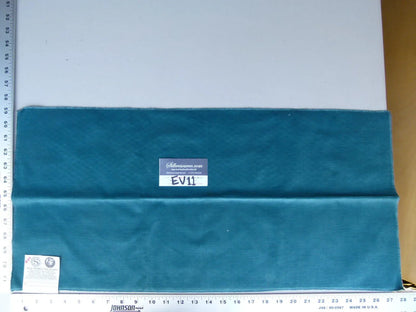 9 Ev11 Scalamandre Showroom Sample 28"x13" Alexandre Velvet Turquoise Blue Solid