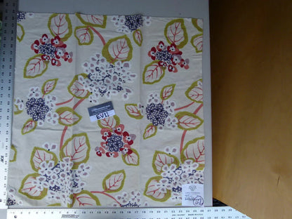 12 Ev11 Scalamandre Showroom Sample Square Miranda Red Violet Purple Cotton Embroidery Floral #2