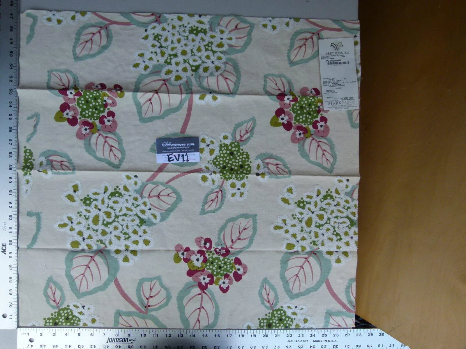 Scalamandre Miranda Rose Cotton - Green