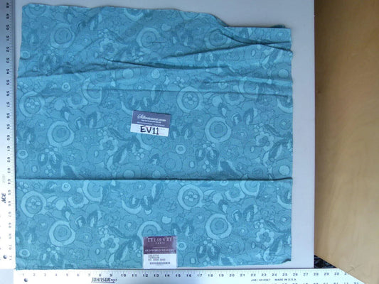 28 Ev11 Scalamandre Showroom Sample Square Colette Turquin Turquoise Blue Jacquard Reversible