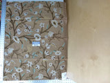 33 Ev11 Scalamandre Showroom Sample 35"x28" Jantar Cocoa Brown Green Floral Crewel Embroidery Cotton Wool #3 (copy)