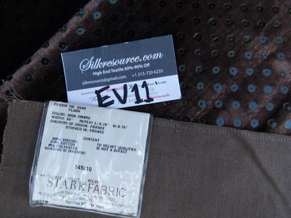 51 Ev11 Scalamandre Showroom Sample Square Flash Ombre Grey Velvet Black Sequins