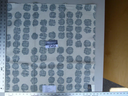 18 Ev12 Scalamandre Showroom Sample Square Solstice Lake Ivory Blue Dot Indoor Outdoor