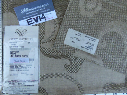 6 Ev14 Scalamandre Sample Square Slovenia Taupe