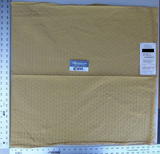 11 Ev14 Scalamandre Sample Square Bari Fiorellino Historical SIlk Small Floral Dark Gold