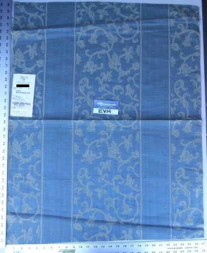13 Ev14 Scalamandre Sample Square Prague Stripe Blue