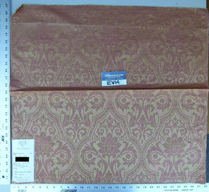 15 Ev14 Scalamandre Sample Square Brahms Damask Gold