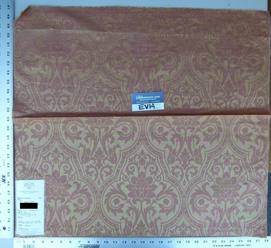 15 Ev14 Scalamandre Sample Square Brahms Damask Gold