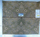 23 Ev14 Scalamandre Sample Square Oriente Khaki
