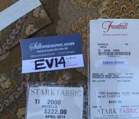 27 Ev14 Scalamandre Sample Square Sultana Bronze