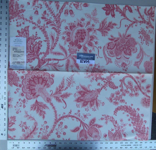 29 Ev14 Scalamandre Sample Square Garibaldi Fragola