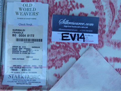 29 Ev14 Scalamandre Sample Square Garibaldi Fragola