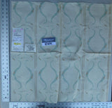 33 Ev14 Scalamandre Sample Square Helena Print Seaspray