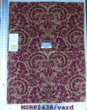 35 Ev14 Scalamandre Sample Square Vendome Red 34x26"