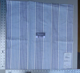 2 Ev15 Scalamandre Showroom Sample Square Matira Beach Blue Bay On White Cotton Embroidery Stripe