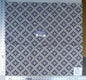 3 Ev15 Scalamandre Showroom Sample Square Lorcan Dark Blue Beige Jacquard Diamond