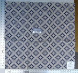3 Ev15 Scalamandre Showroom Sample Square Lorcan Dark Blue Beige Jacquard Diamond