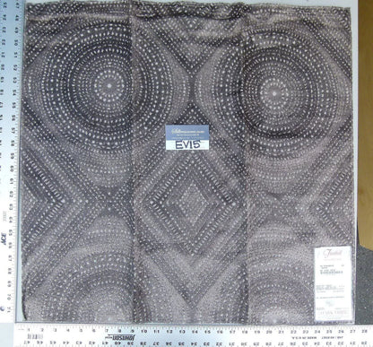 10 Ev15 Scalamandre Showroom Sample Square Via Tornabuoni Mocha Taupe Gray Cut Velvet Medallion