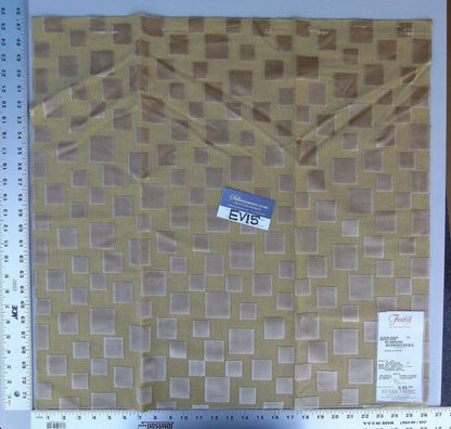 31 Ev15 Scalamandre Showroom Sample Square Velours Cassini Golden Straw Light Brown Cut Velvet