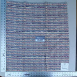 35 Ev15 Scalamandre Showroom Sample Square Sabi Red Blue Cream Chenille Stipe