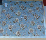 3 Ev17 Scalamandre Sample Square 1.2 Yards Roseland Cottage Bluestone Blue White Green