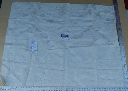 9 Ev17 Scalamandre Sample Square Lampedusa Silk Linen Damask Paper White MSRP USD470/yard