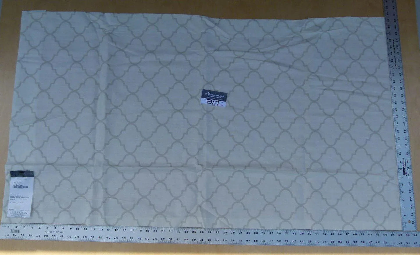 20 Ev17 Scalamandre Sample Square Treillage Alabaster Beige