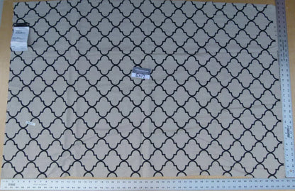 21 Ev17 Scalamandre Sample Square Treillage Charcoal Black Beige