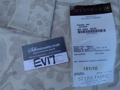 24 Ev17 Scalamandre Sample Square Suzani Antique Beige