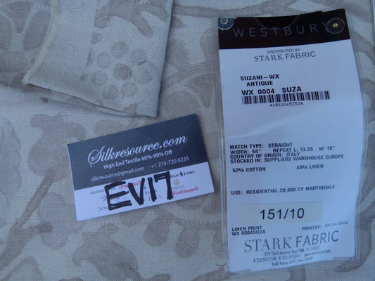 24 Ev17 Scalamandre Sample Square Suzani Antique Beige