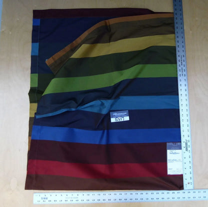 27 Ev17 Scalamandre Lilievre Paris France Sample Square Arc En Ciel In Ambre 2yds Stripes Jacquard MSRP USD 500+/Y