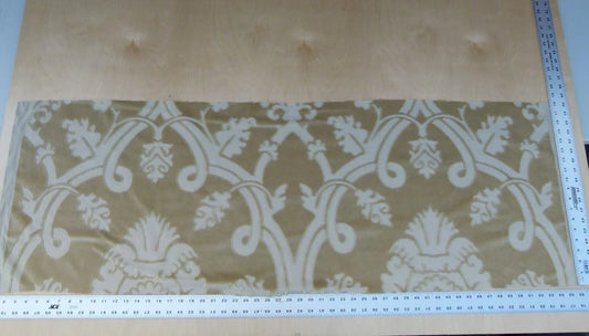 0.5y Scalamandre Fonthill Velours Savoie Beige Cut Velvet 100% Cotton Old World Weavers MSRP USD 304/Y