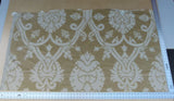 0.8 Yard Scalamandre Fonthill Velours Savoie Beige Cut Velvet 100% Cotton Old World Weavers MSRP USD 304/Y