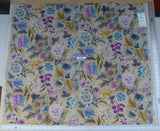 10 Ev18 Scalamandre 1.2y Cottage Garden Purple Passion Exotic Flower Linen Blend Print